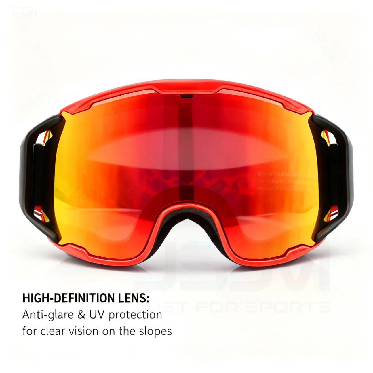 JSJM Double Layer Anti Fog Ski Goggles UV400 Protection for Snowboard Snowmobile