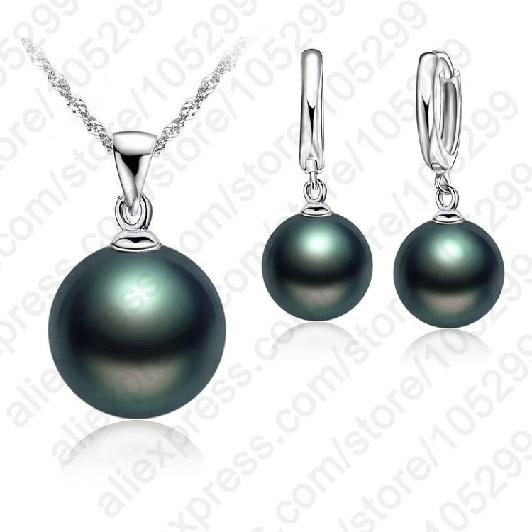 Genuine 925 Sterling Silver Bridal Jewelry Sets With Pearls For Women Girls Engagement Anniversary Gift Wholesale