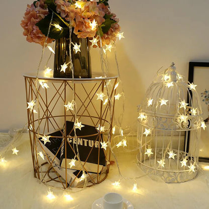 LED String Lights Outdoor Star Chain Lights Fairy Lights Christmas Decor