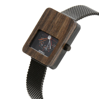 Square Ladies Quartz Watch Stainless Steel Timepiece