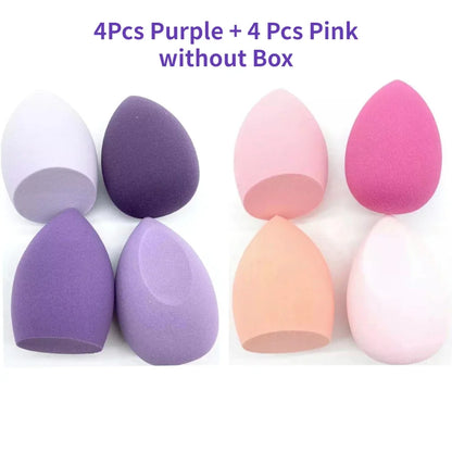 4 Or 8 Pieces Makeup Sponges Blender Beauty Egg Cosmetic Puff Foundation Sponges