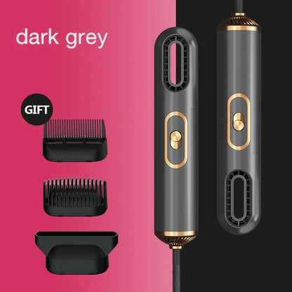 Mini 3-In-1 Electric Hair Dryer Curling Comb Volumizer Hair Brush Nozzle