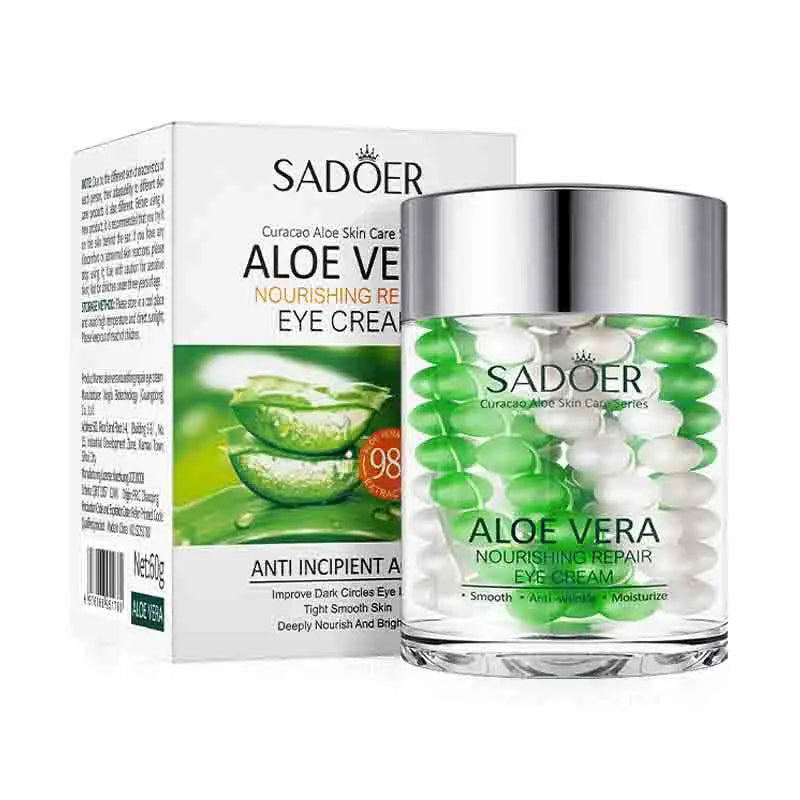 SADOER Aloe Vera Eye Cream For Dark Circles And Puffiness Moisturizing