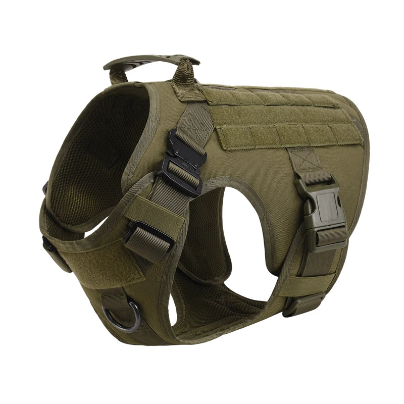 Military Tactical Dog Harness Vest And Leash Set For All Breeds Training