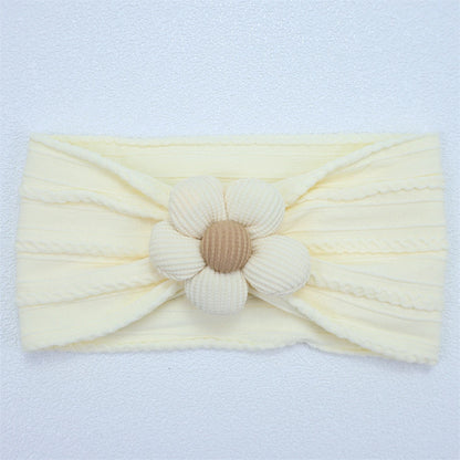 Newborn Baby Flower Nylon Headband For Girls Turban Style Hair Accessories