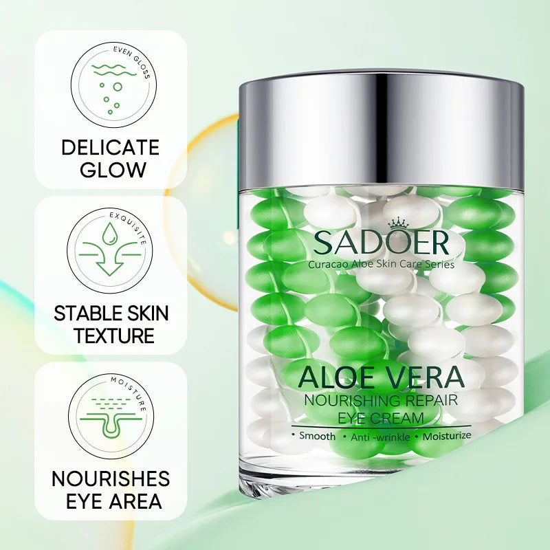SADOER Aloe Vera Eye Cream For Dark Circles And Puffiness Moisturizing