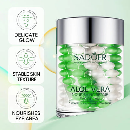 SADOER Aloe Vera Eye Cream For Dark Circles And Puffiness Moisturizing