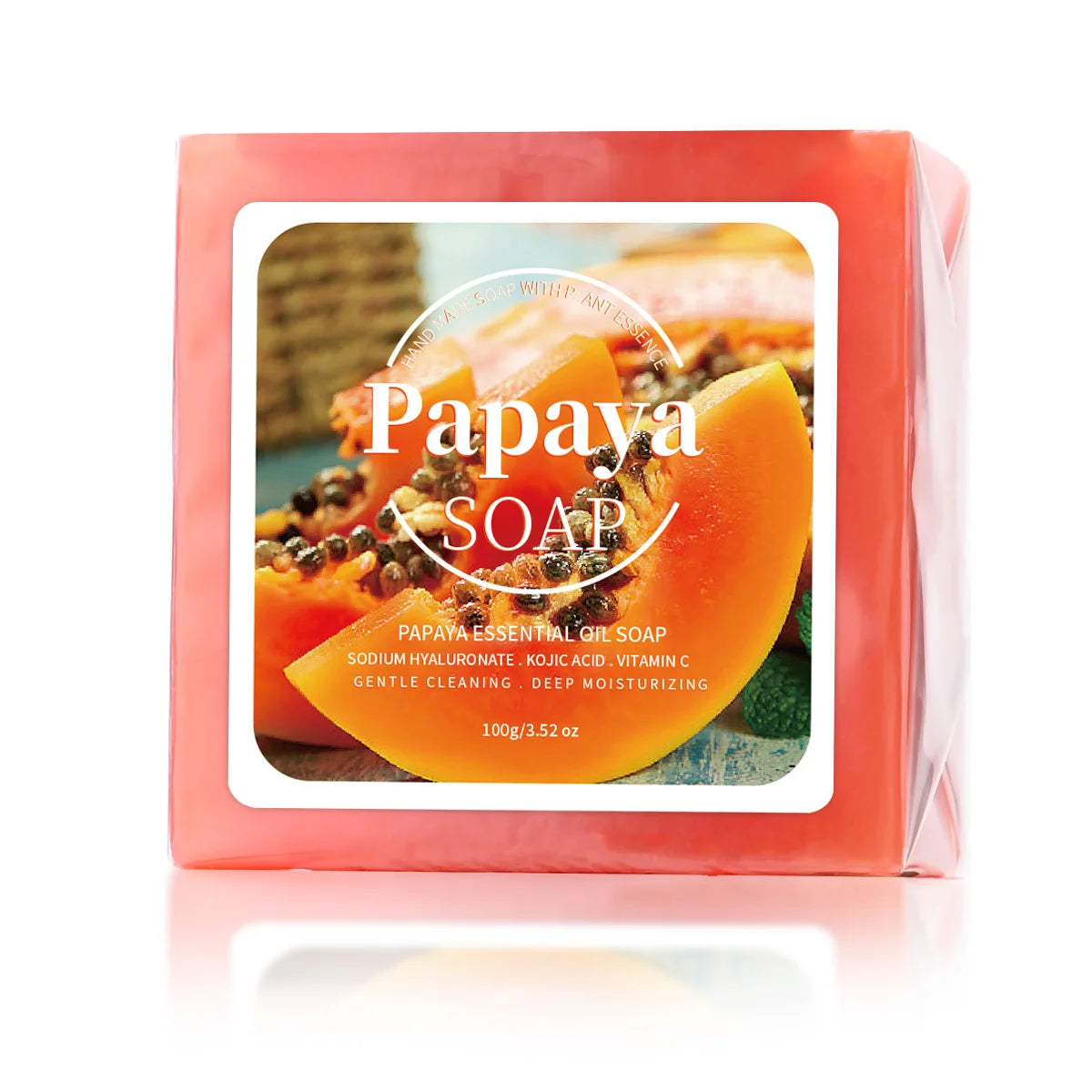 Papaya Extract Handmade Soap Whitening Coconut Goat Milk 100g Deep Cleansing