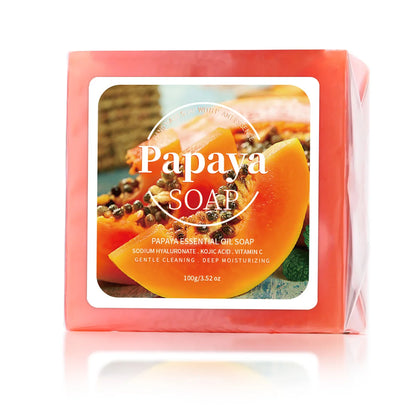 Papaya Extract Handmade Soap Whitening Coconut Goat Milk 100g Deep Cleansing