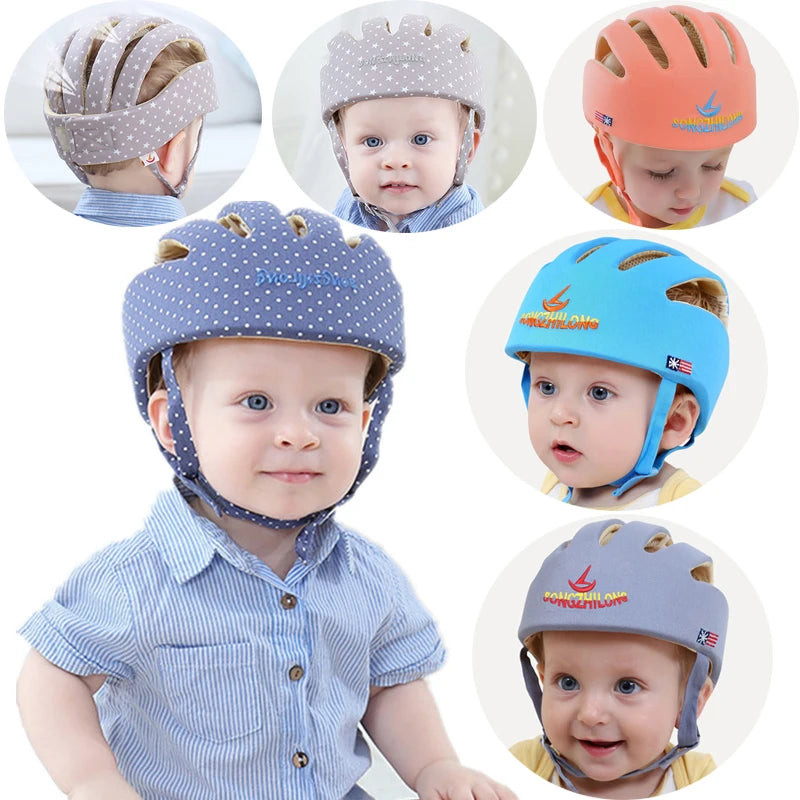Adjustable Baby Anti Shock Helmet Cap For Newborn To 18 Months Head Protection