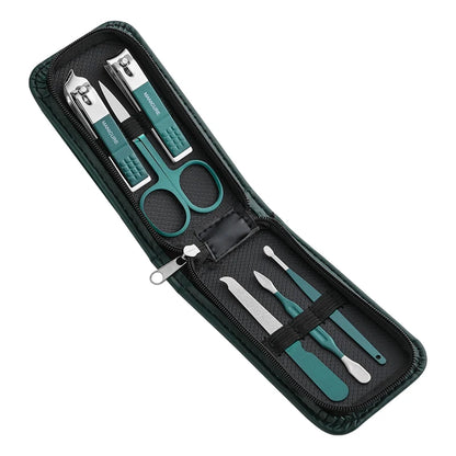 Stainless Steel Nail Clippers Set 6 Piece Portable Manicure Tools For Men Women High End Household