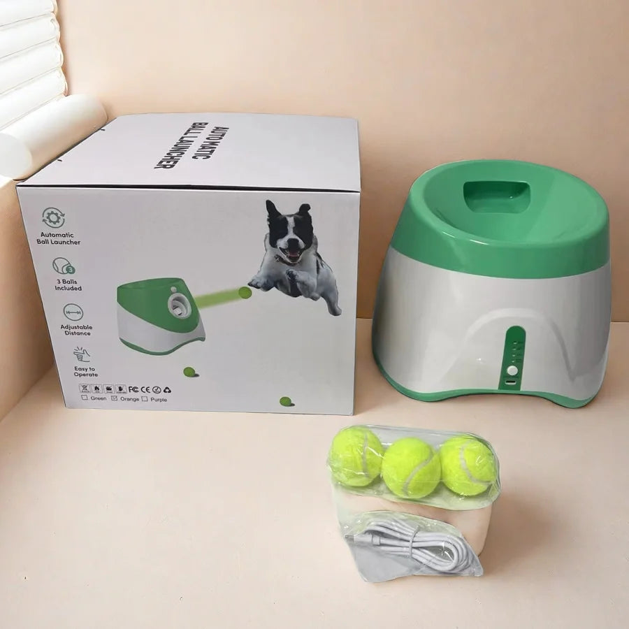 Automatic Dog Ball Launcher Toy USB Rechargeable Chase Toy For Dogs