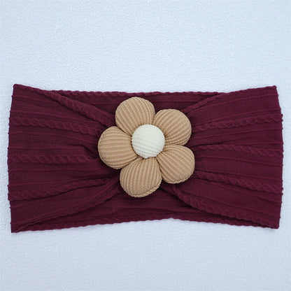 Newborn Baby Flower Nylon Headband For Girls Turban Style Hair Accessories