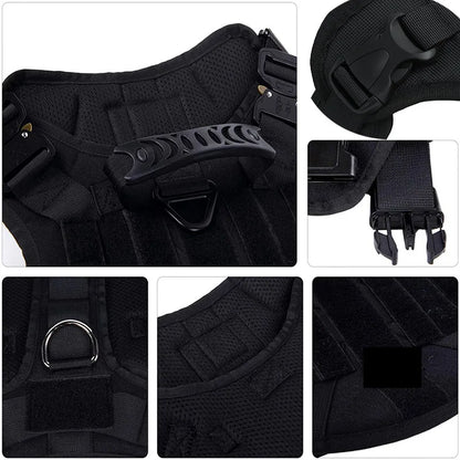 Military Tactical Dog Harness Vest And Leash Set For All Breeds Training