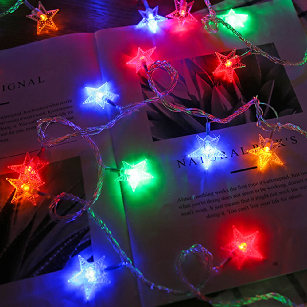 LED String Lights Outdoor Star Chain Lights Fairy Lights Christmas Decor