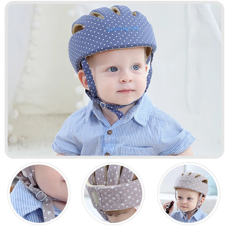 Adjustable Baby Anti Shock Helmet Cap For Newborn To 18 Months Head Protection