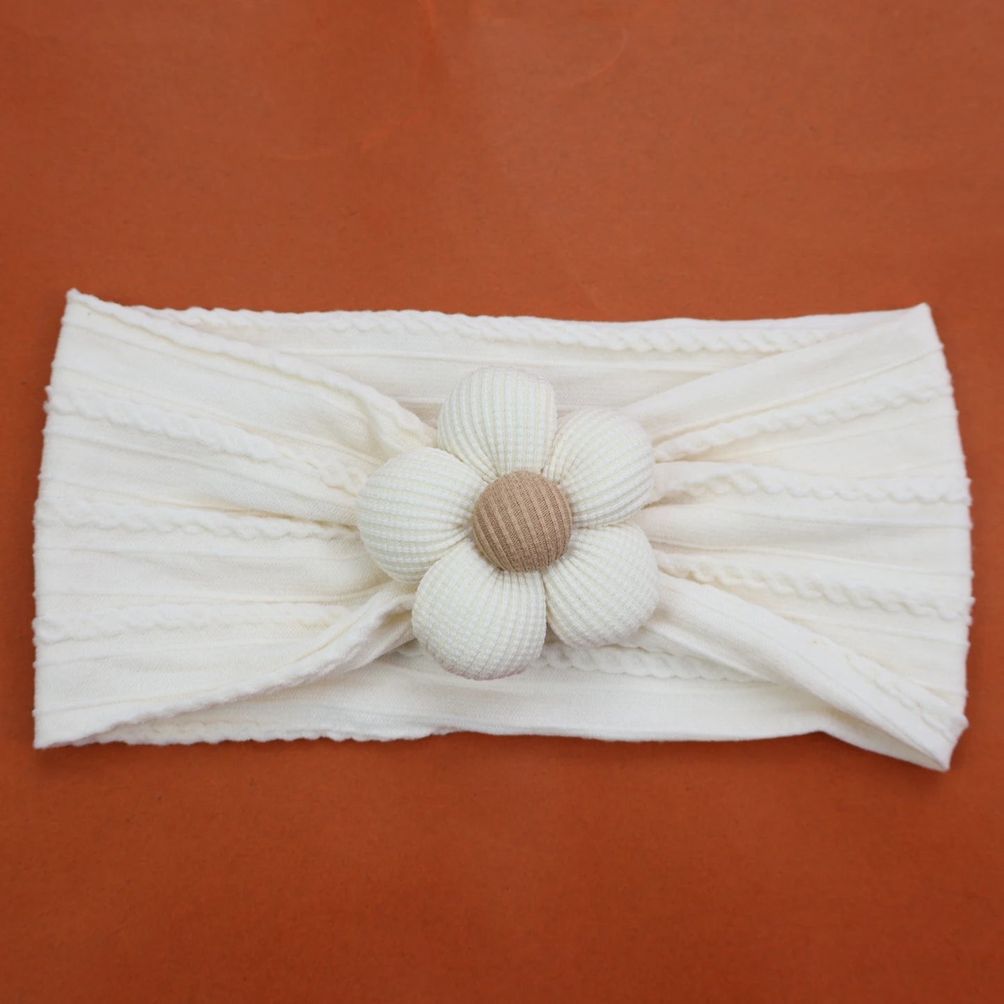 Newborn Baby Flower Nylon Headband For Girls Turban Style Hair Accessories