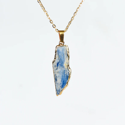 Raw Kyanite Pendant Necklace Positive Energy Crystal Jewelry Unisex Fashion