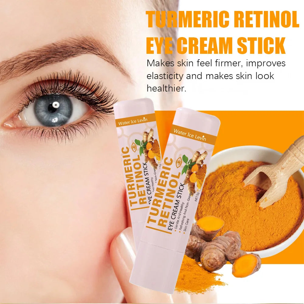 Turmeric Eye Cream Stick Anti Puffiness Dark Circles Brightening Moisturizing