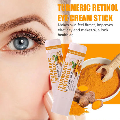 Turmeric Eye Cream Stick Anti Puffiness Dark Circles Brightening Moisturizing
