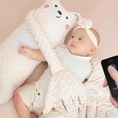 Remote Control Electric Bear Shaped Plush Baby Sleep Toy Sleep Aid Pillow