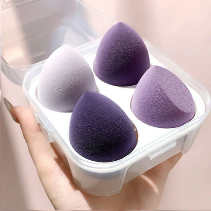Hydrophilic Non Latex Water Drop Jelly Puff Dual Purpose Makeup Egg Set 8 Pieces