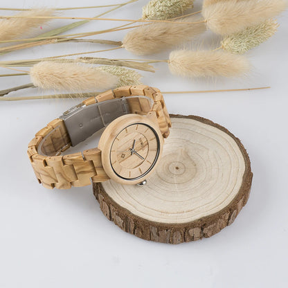 Uwood Series Wooden Watch 38mm Unisex Natural Handmade Band