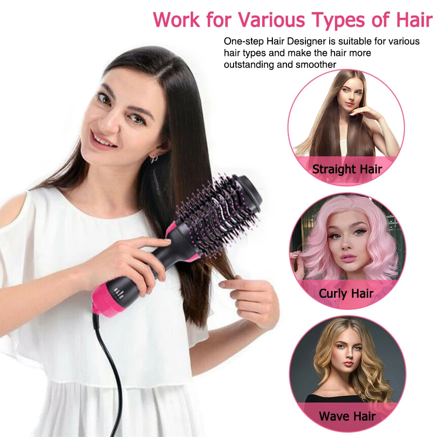 Multi Function Hair Dryer Brush 4 In 1 Styling Tools Styler Volumizer Hot Air Straightener Brush For All Hair