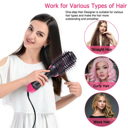 Multi Function Hair Dryer Brush 4 In 1 Styling Tools Styler Volumizer Hot Air Straightener Brush For All Hair