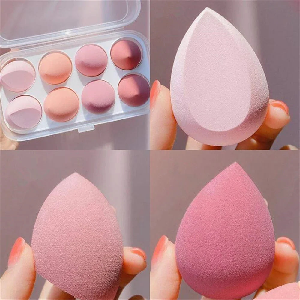 4 Or 8 Pieces Makeup Sponges Blender Beauty Egg Cosmetic Puff Foundation Sponges