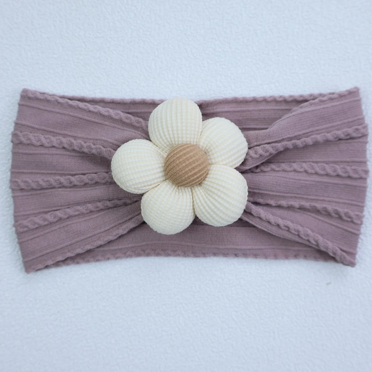 Newborn Baby Flower Nylon Headband For Girls Turban Style Hair Accessories