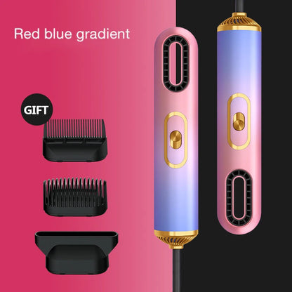 Mini 3-In-1 Electric Hair Dryer Curling Comb Volumizer Hair Brush Nozzle
