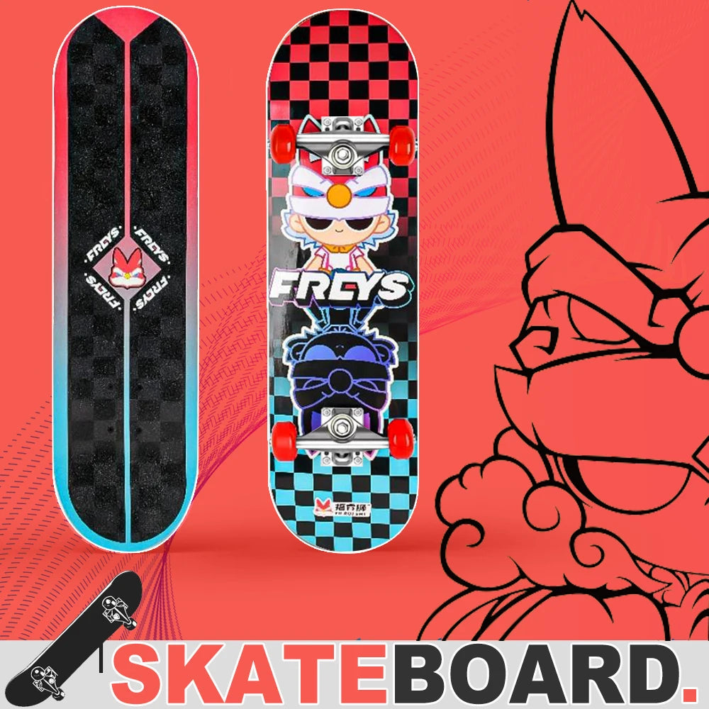 30 Inch Double Kick Skateboard For Teens And Beginners High Quality Wood Deck