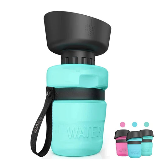 Portable Dog Water Bottle With Foldable Travel Bowl BPA Free For Pets