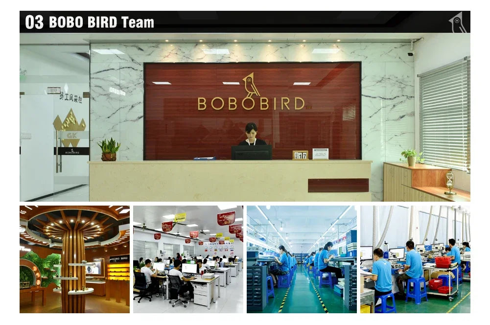 Bobo Bird Wood Watch For Men Luxury Chronograph Auto Date