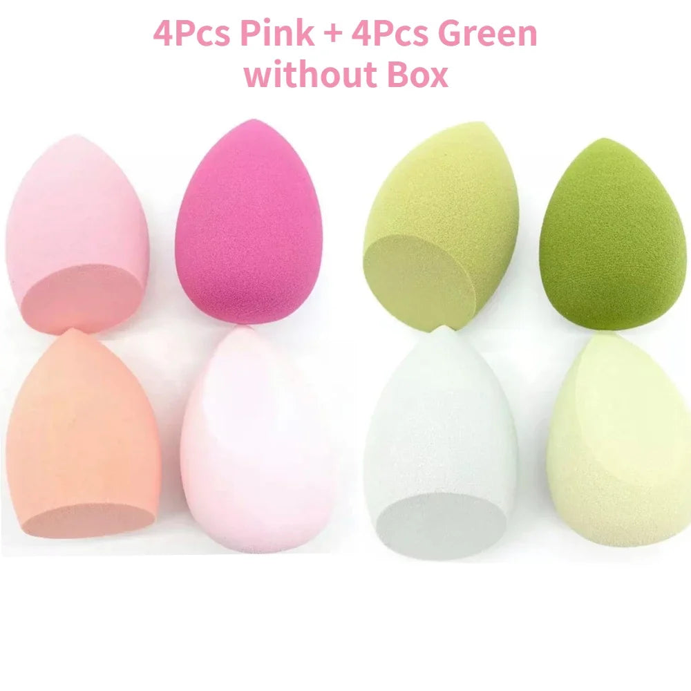 4 Or 8 Pieces Makeup Sponges Blender Beauty Egg Cosmetic Puff Foundation Sponges