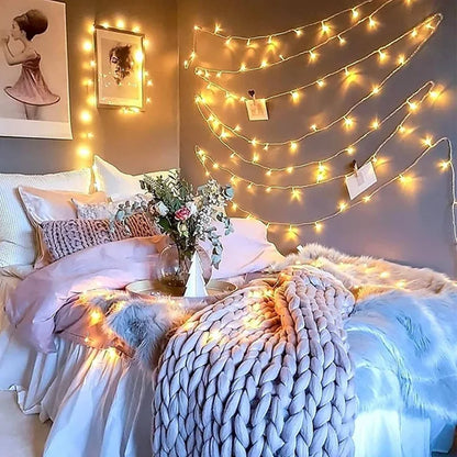 Battery Powered LED String Lights 1 Pack Waterproof Fairy Lights For Bedroom