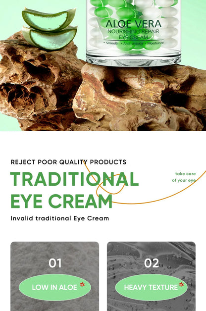 SADOER Aloe Vera Eye Cream For Dark Circles And Puffiness Moisturizing