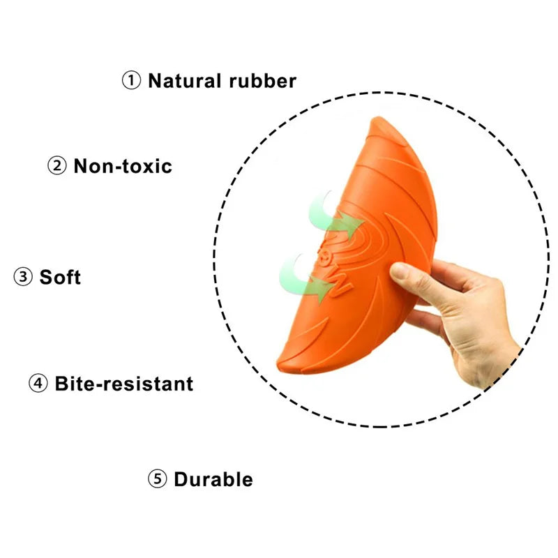 OUZEY Bite Resistant Flying Disc for Dogs Outdoor Interactive Training Toy