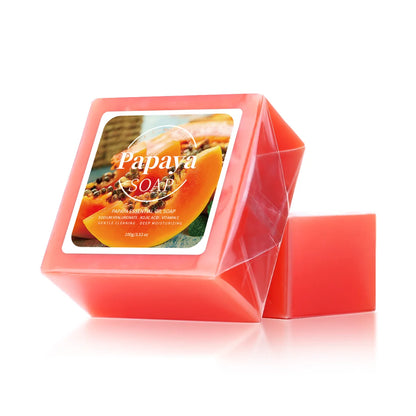 Papaya Extract Handmade Soap Whitening Coconut Goat Milk 100g Deep Cleansing