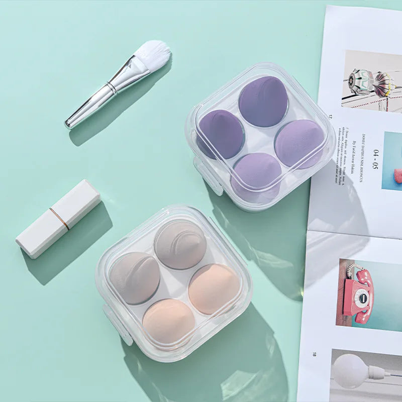 Hydrophilic Non Latex Water Drop Jelly Puff Dual Purpose Makeup Egg Set 8 Pieces