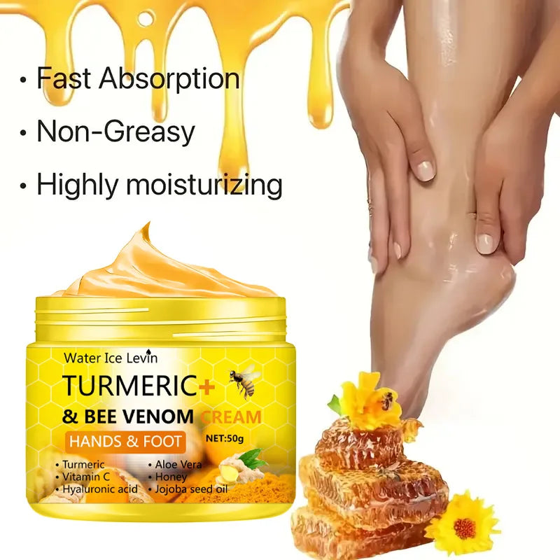 Turmeric Bee Venom Foot and Hand Crack Repair Cream 50g Moisturizing