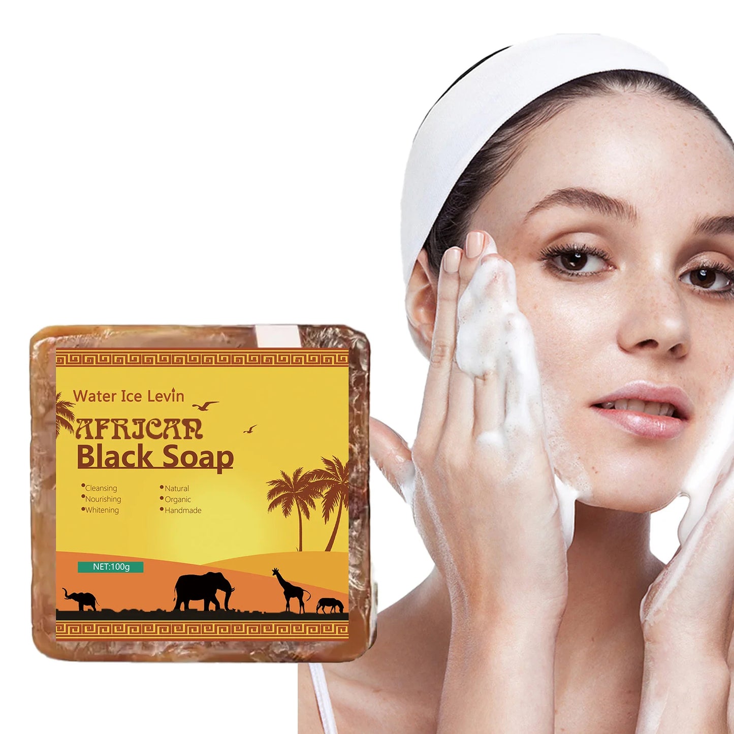 African Black Soap Acne Treatment Deep Cleansing Exfoliating Face Soap