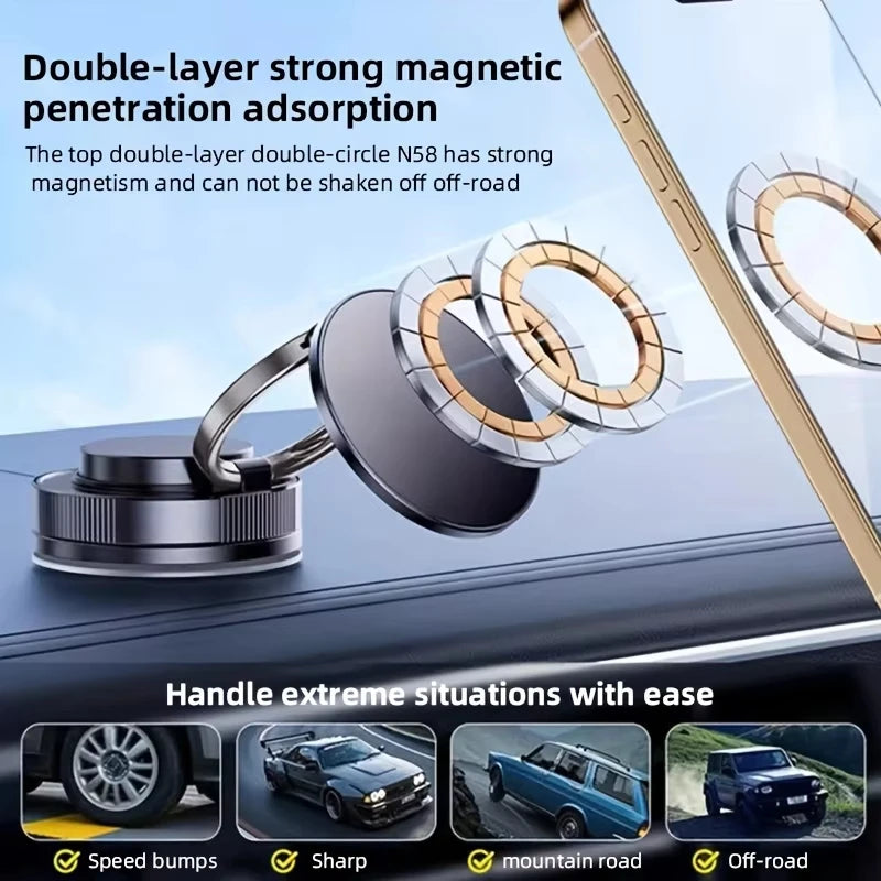 Newest 360 Degree Rotating Magnetic Car Phone Holder With Vacuum Suction Cup