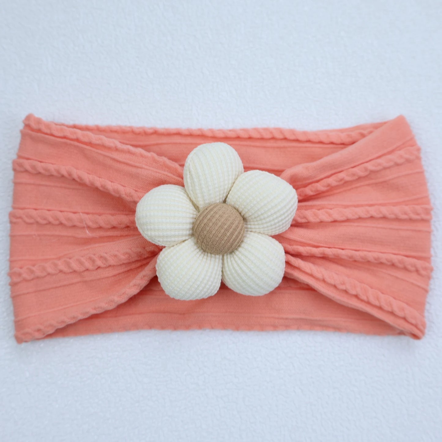 Newborn Baby Flower Nylon Headband For Girls Turban Style Hair Accessories