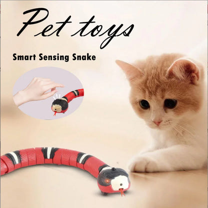 Automatic Cat Tease Toy USB Charging Snake Cat Toy For Pets