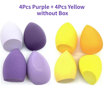 4 Or 8 Pieces Makeup Sponges Blender Beauty Egg Cosmetic Puff Foundation Sponges