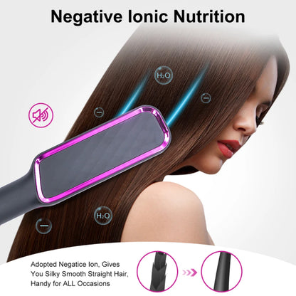 Hair Straightener Brush Electric Hot Comb For Dry And Wet Hair Curly Styling
