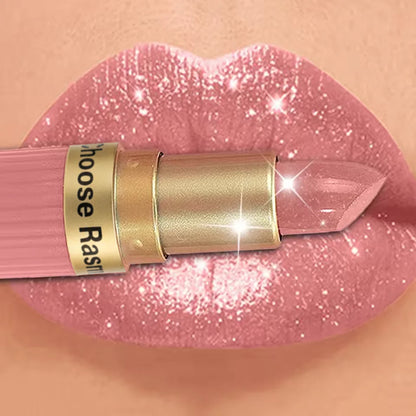 Pearlescent Pink Glitter Velvet Lipstick Waterproof Long Lasting Matte Lip Color