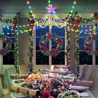 200 280 LED Star Waterfall Lights USB Powered With Remote Control 8 Modes